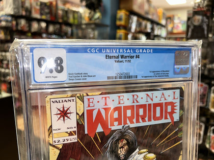 Eternal Warrior #4 (CGC 9.8, Valiant Comics) 1st Appearance Bloodshot Cameo - Bitz & Buttons