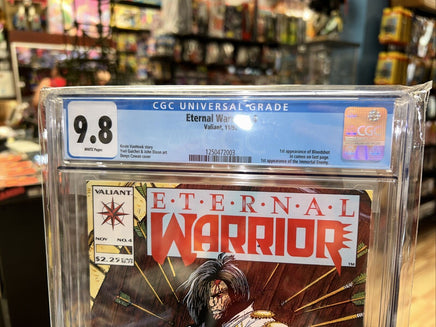 Eternal Warrior #4 (CGC 9.8, Valiant Comics) 1st Appearance Bloodshot Cameo - Bitz & Buttons