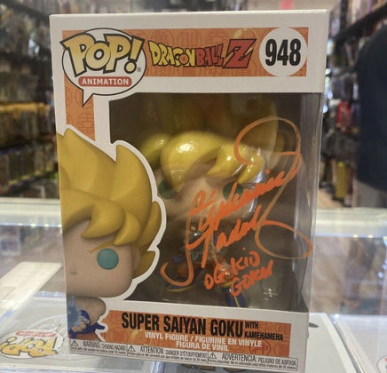 Goku signed by Stephany Nadolny (Funko, Dragonballz) *JSA Authenticated* - Bitz & Buttons