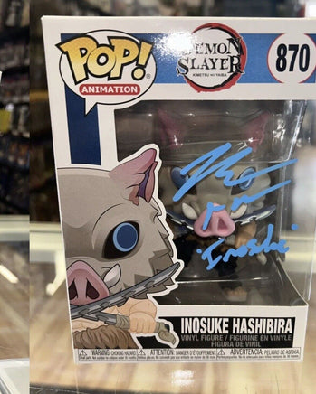 Inosuke signed by Bryce papenbrook  (Funko, Demonslayer) *JSA Authenticated* - Bitz & Buttons