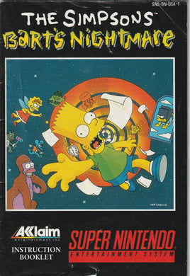 Barts Nightmare (SNES, Manual Only)