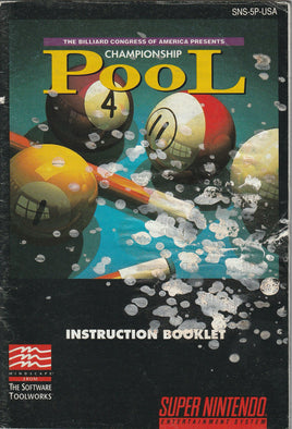 Championship Pool (Manual Only, SNES)