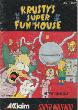 Krusty's Super Fun House (Manual Only, SNES)