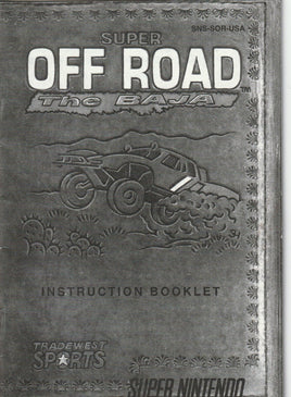 Super Off Road: The Baja (SNES, Manual Only)