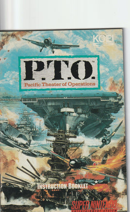 P.T.O: Pacific Theater of Operations (Nintendo, SNES) Manual Only