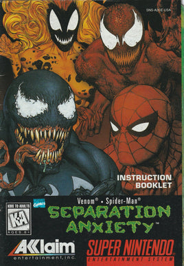 Separation Anxiety  (Nintendo, SNES) Manual Only