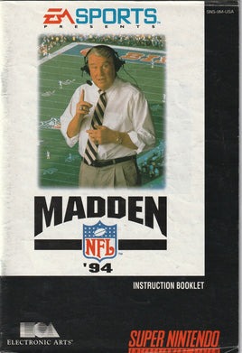 Madden 94 (SNES, Manual Only)