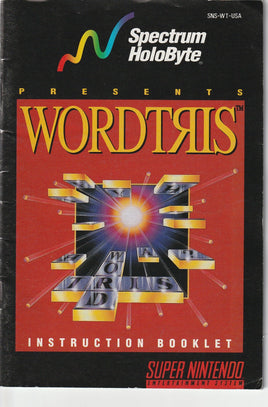 Wordtris (SNES, Manual Only)
