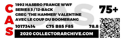 Greg the Hammer Valentine (WWF, Hasbro) **CAS Graded 75/85/85** - Bitz & Buttons