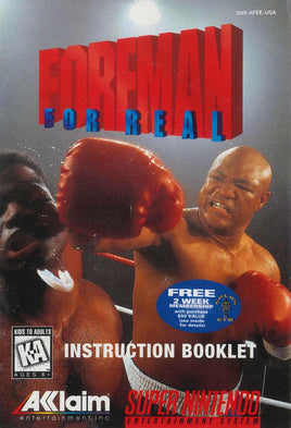 Foreman for Real (Manual Only, SNES)