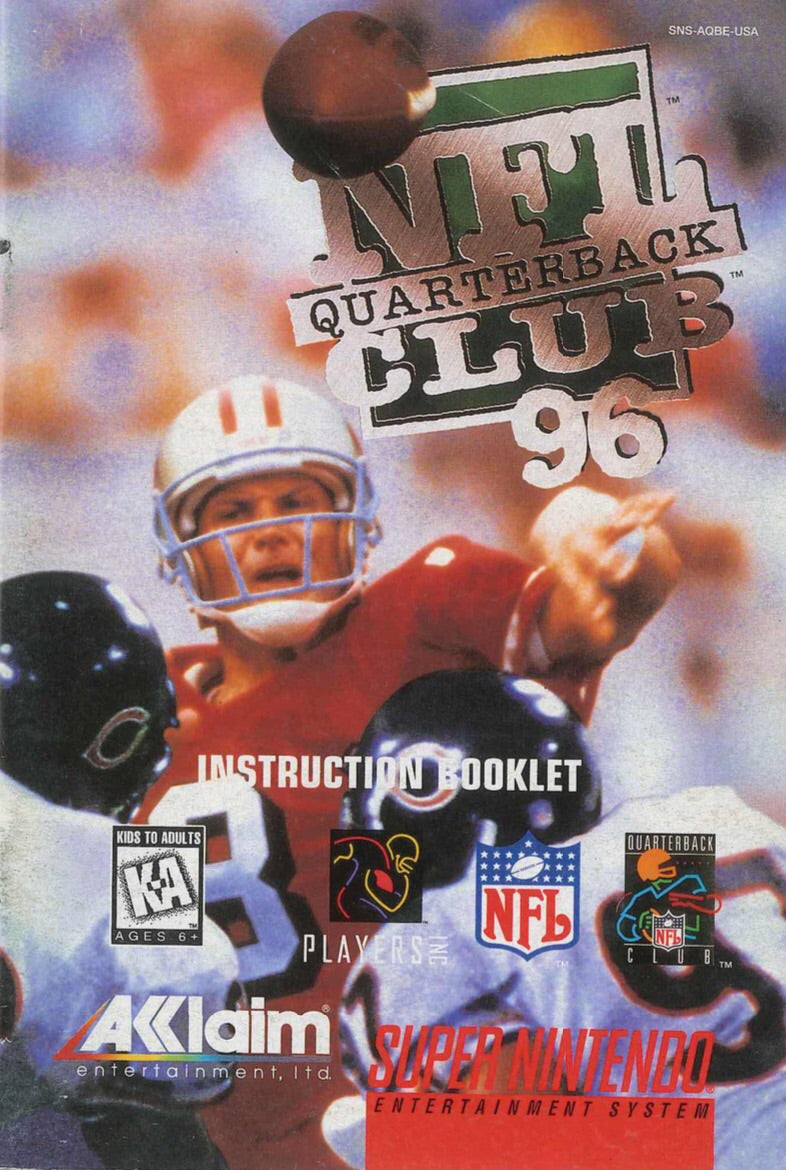 NFL Quarterback Club 96 (Manual Only, SNES)| Bitz & Buttons