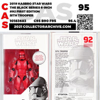 First Edition: Sith Trooper (Star Wars, Hasbro) **CAS Graded 95 ** - Bitz & Buttons