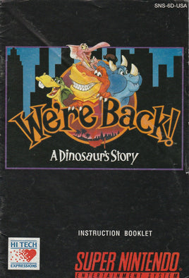 We’re Back: A dinosaur Story (SNES, Manual Only)